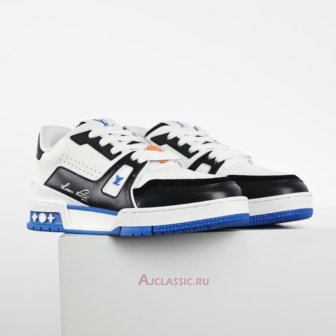 New Louis Vuitton LV Trainers Sneaker "White Black Blue" 1ADDZ1 Shoes