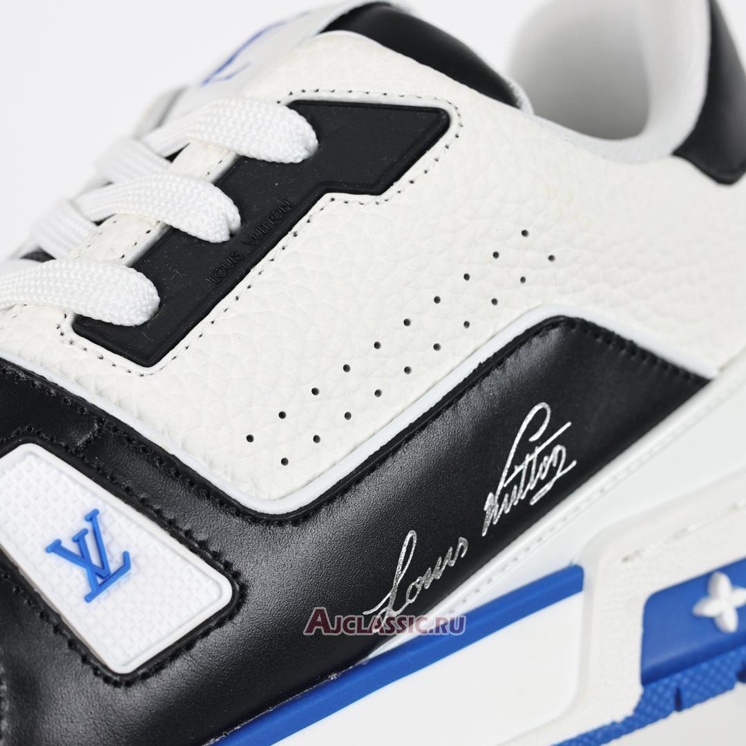 New Louis Vuitton LV Trainers Sneaker "White Black Blue" 1ADDZ1 Shoes