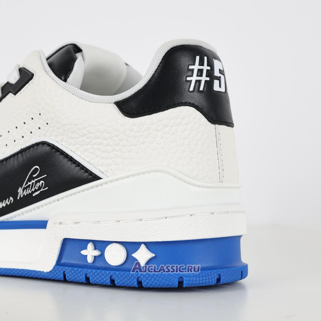 New Louis Vuitton LV Trainers Sneaker "White Black Blue" 1ADDZ1 Shoes