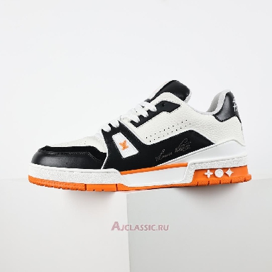 Buy Louis Vuitton LV Trainers Sneaker White Black Orange Orange 1ADE03 Quality Reps Replicas Shoes
