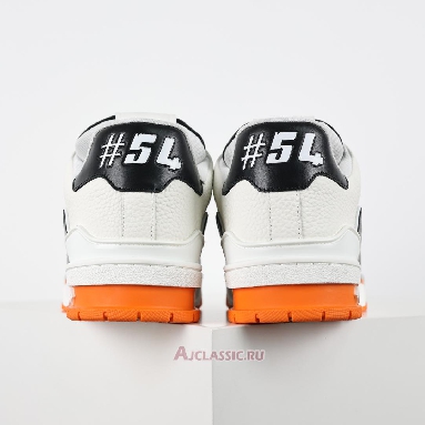 Buy Louis Vuitton LV Trainers Sneaker White Black Orange Orange 1ADE03 Quality Reps Replicas Shoes