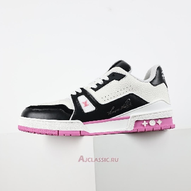 Buy Louis Vuitton LV Trainers Sneaker White Black Pink Pink 1ADDZK Quality Reps Replicas Shoes