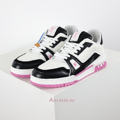 Buy Louis Vuitton LV Trainers Sneaker White Black Pink Pink 1ADDZK Quality Reps Replicas Shoes
