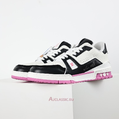 Buy Louis Vuitton LV Trainers Sneaker White Black Pink Pink 1ADDZK Quality Reps Replicas Shoes