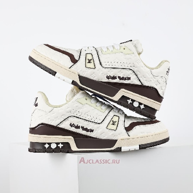 Buy Tyler the Creator x Louis Vuitton LV Trainers Sneaker White Mocha Brown 1ACR5I-2 Quality Reps Replicas Shoes