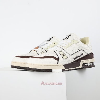 Buy Tyler the Creator x Louis Vuitton LV Trainers Sneaker White Mocha Brown 1ACR5I-2 Quality Reps Replicas Shoes