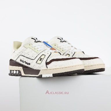Buy Tyler the Creator x Louis Vuitton LV Trainers Sneaker White Mocha Brown 1ACR5I-2 Quality Reps Replicas Shoes
