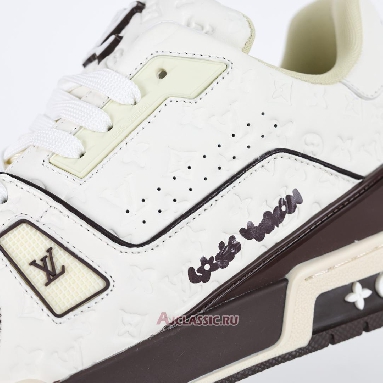 Buy Tyler the Creator x Louis Vuitton LV Trainers Sneaker White Mocha Brown 1ACR5I-2 Quality Reps Replicas Shoes