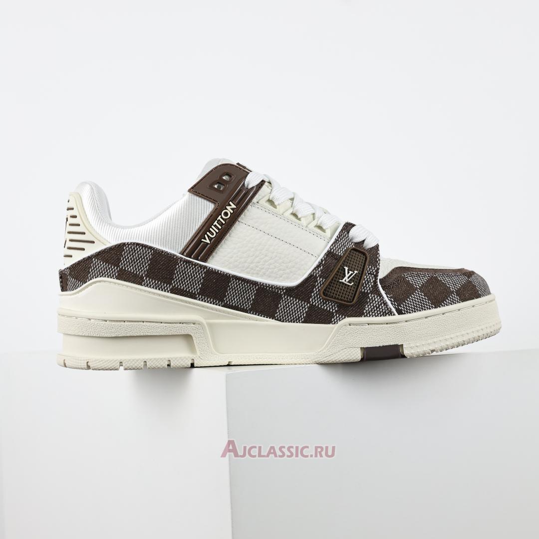 New Louis Vuitton LV Trainers Sneaker "Mocha Brown Damier Denim" 1ACPRL Shoes