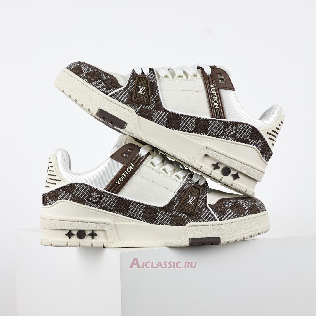 New Louis Vuitton LV Trainers Sneaker "Mocha Brown Damier Denim" 1ACPRL Shoes