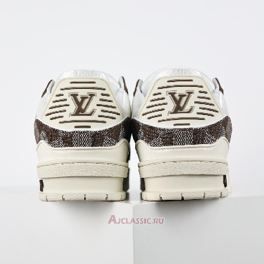 Buy Louis Vuitton LV Trainers Sneaker Mocha Brown Damier Denim Brown 1ACPRL Quality Reps Replicas Shoes