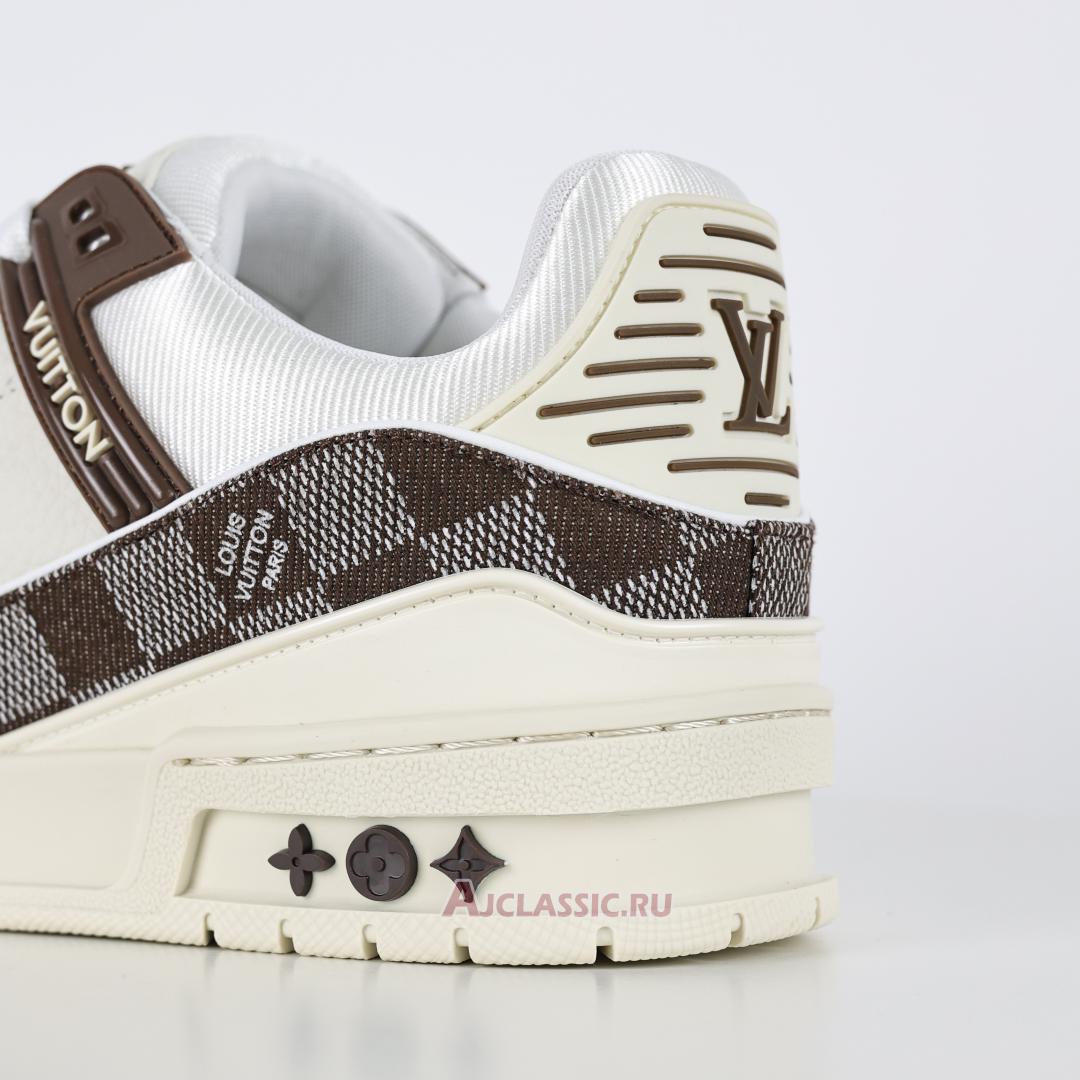 New Louis Vuitton LV Trainers Sneaker "Mocha Brown Damier Denim" 1ACPRL Shoes