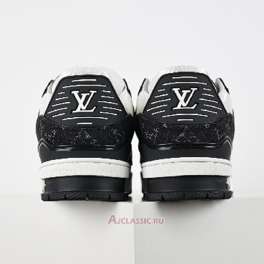 Buy Louis Vuitton LV Trainers Sneaker Black White Monogram Denim Black 1A9JG9 Quality Reps Replicas Shoes