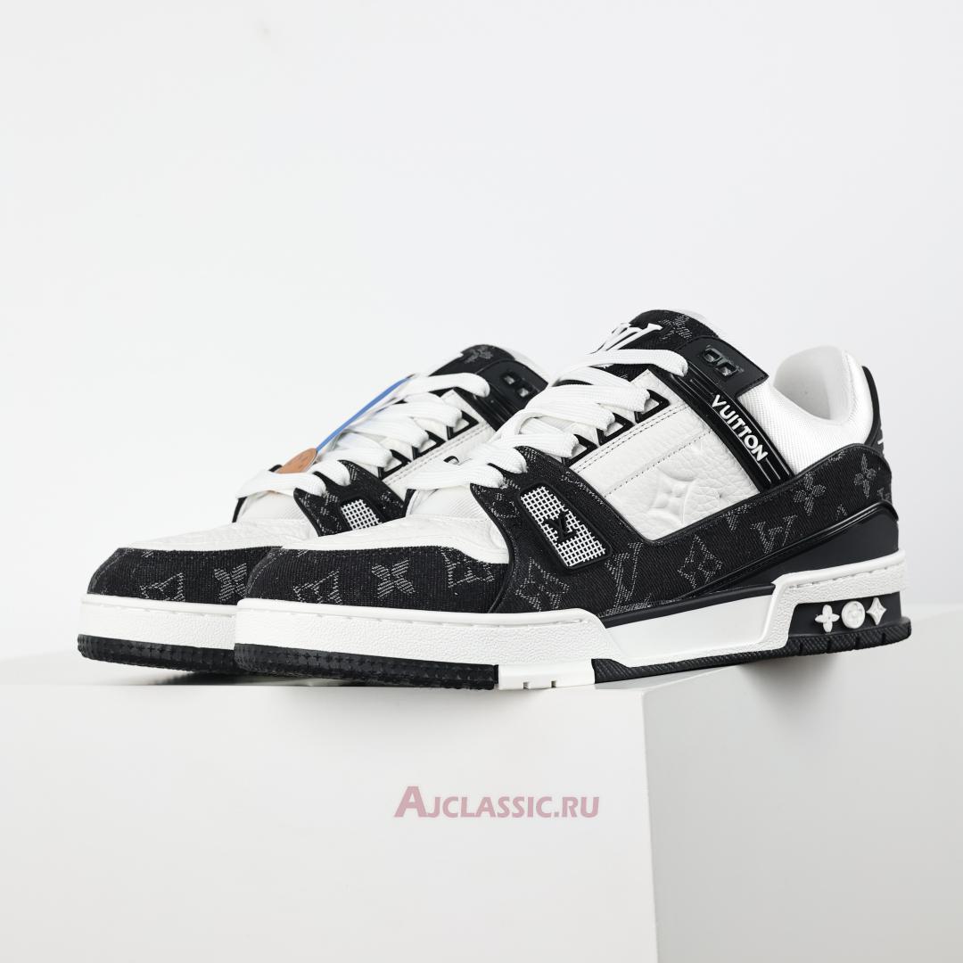New Louis Vuitton LV Trainers Sneaker "Black White Monogram Denim" 1A9JG9 Shoes