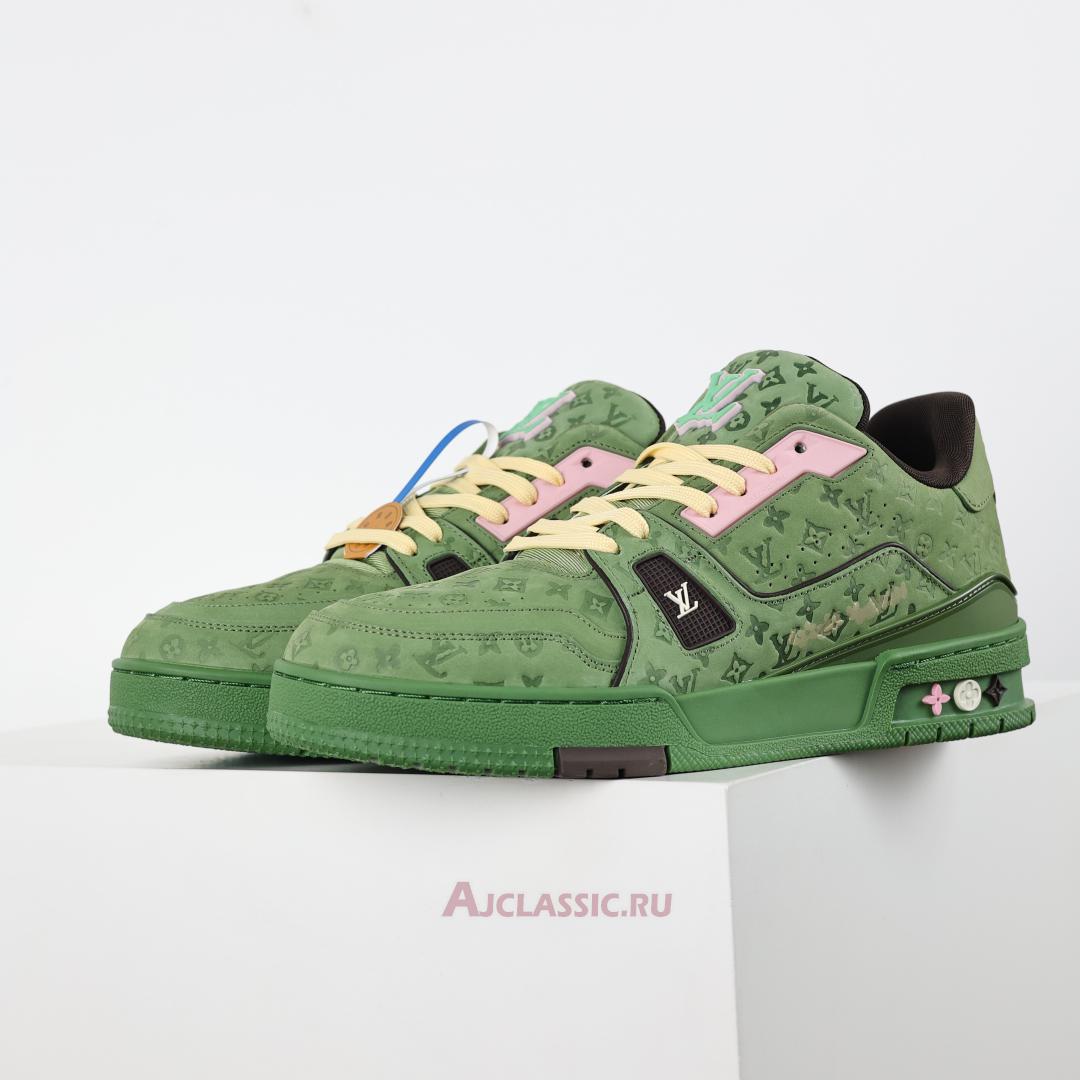 New Tyler the Creator x Louis Vuitton LV Trainers Sneaker "Green" 1ACR6C-2 Shoes