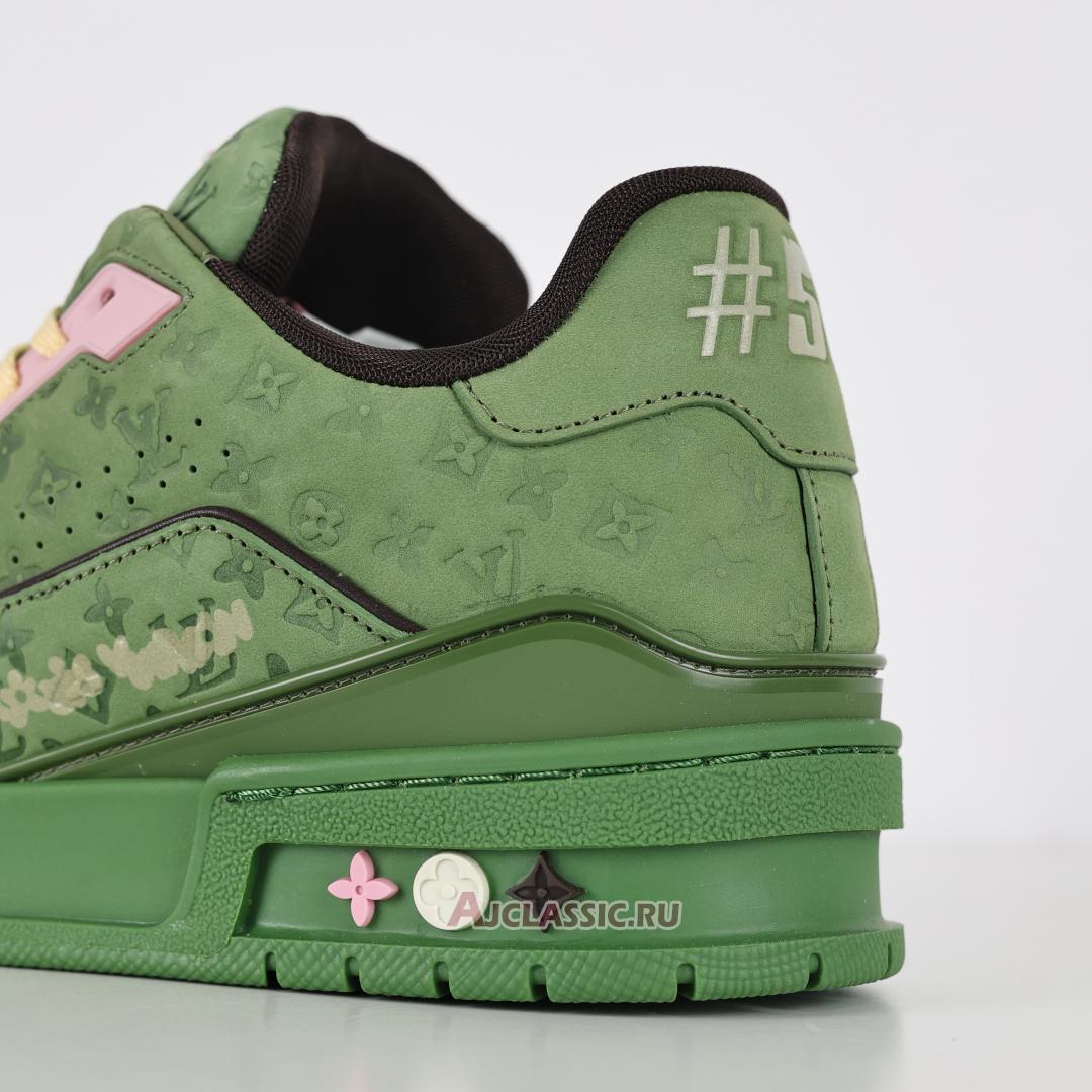 New Tyler the Creator x Louis Vuitton LV Trainers Sneaker "Green" 1ACR6C-2 Shoes