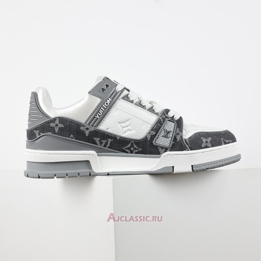 New Louis Vuitton LV Trainers Sneaker "Grey White Monogram Denim" 1ADF5B Shoes