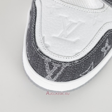 Buy Louis Vuitton LV Trainers Sneaker Grey White Monogram Denim Grey 1ADF5B Quality Reps Replicas Shoes