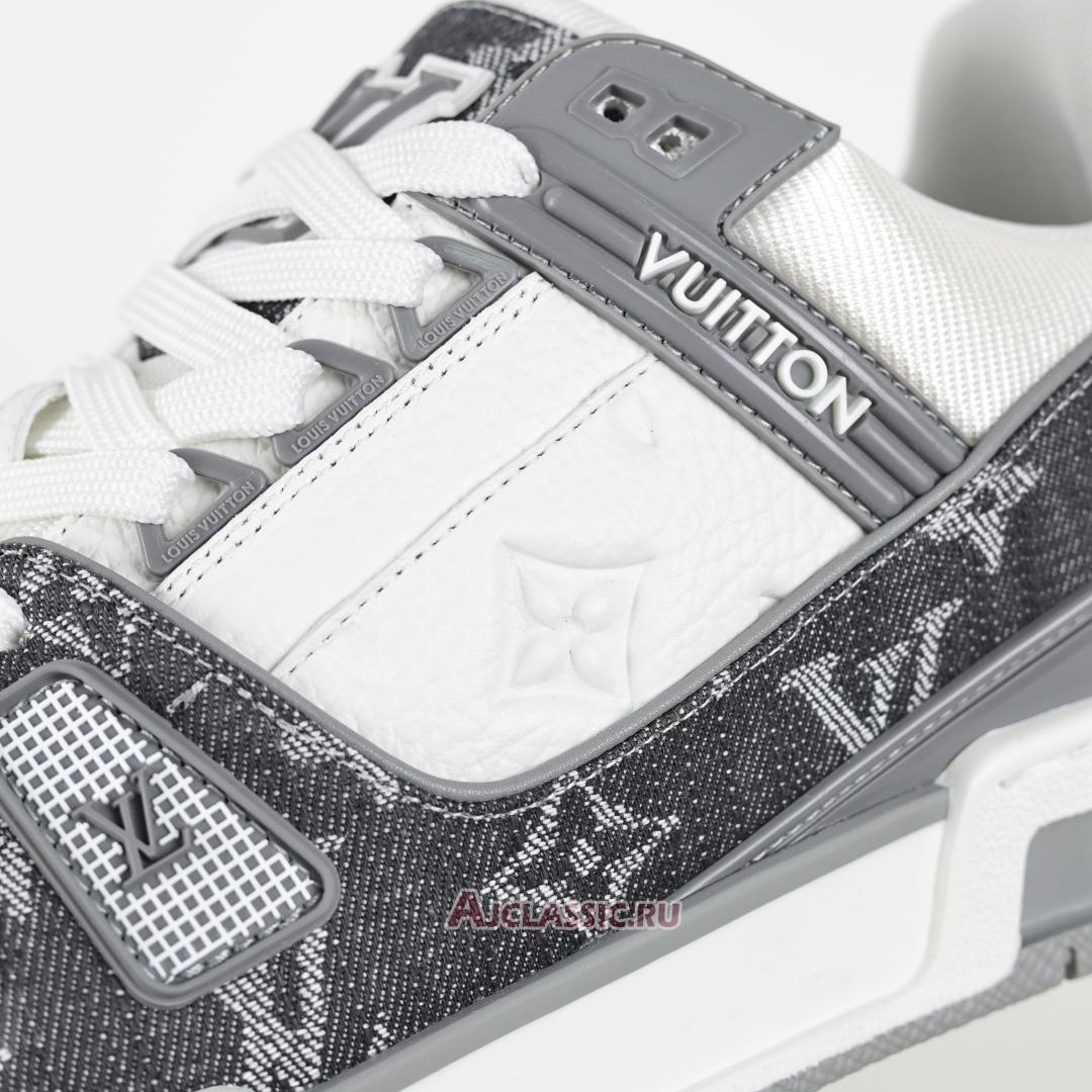 New Louis Vuitton LV Trainers Sneaker "Grey White Monogram Denim" 1ADF5B Shoes