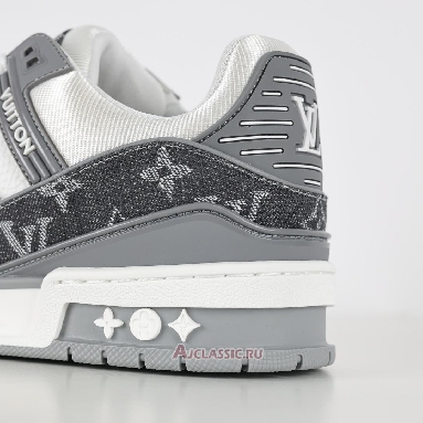 Buy Louis Vuitton LV Trainers Sneaker Grey White Monogram Denim Grey 1ADF5B Quality Reps Replicas Shoes