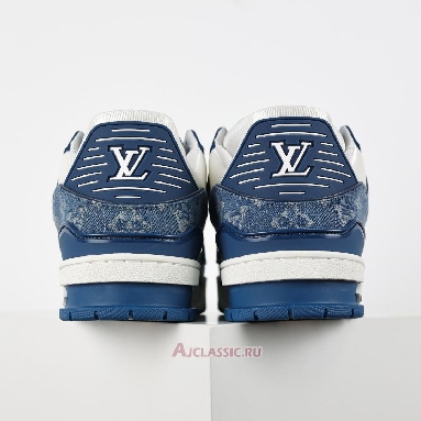 Buy Louis Vuitton LV Trainers Sneaker Blue White Monogram Denim Blue 1A9JGS-2 Quality Reps Replicas Shoes