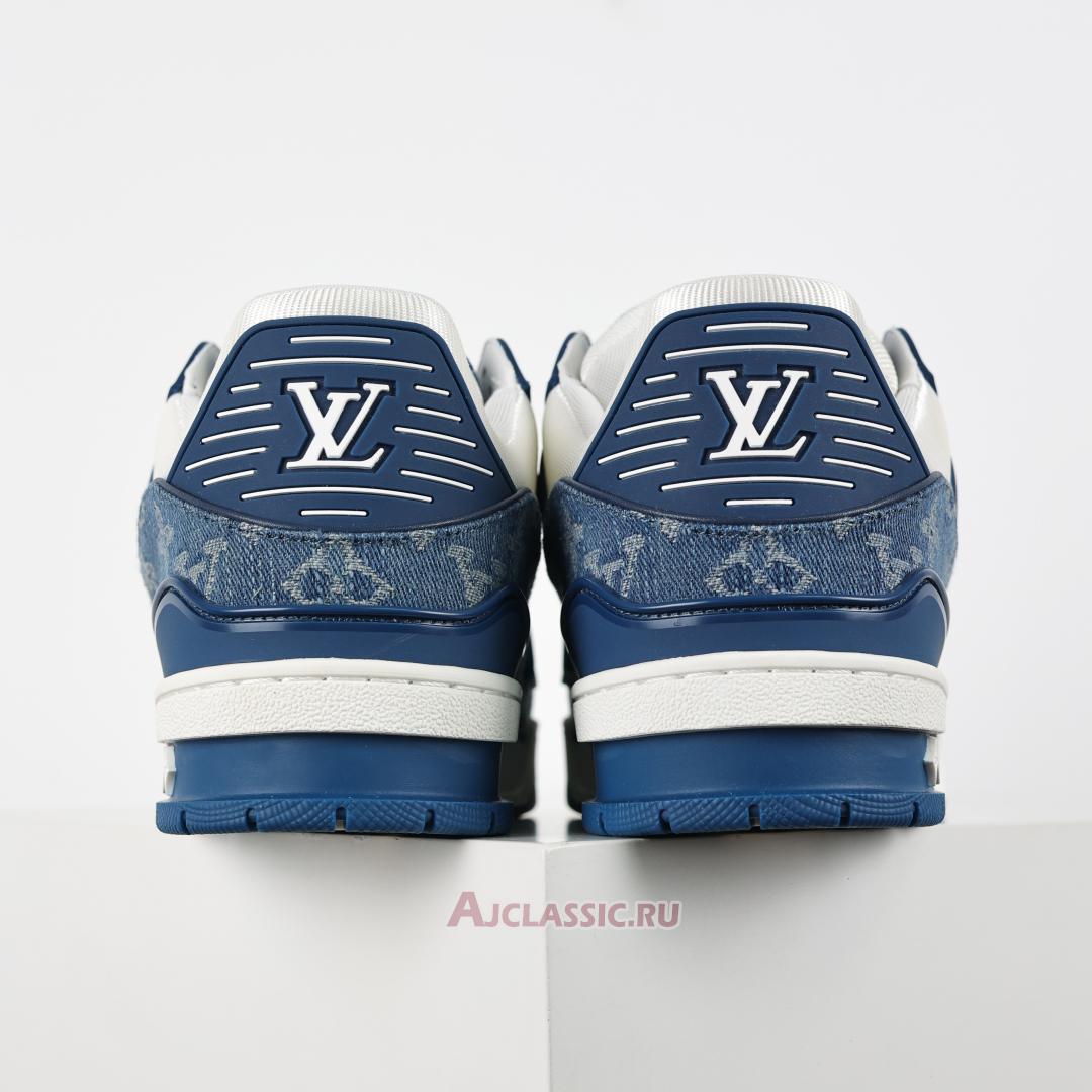 New Louis Vuitton LV Trainers Sneaker "Blue White Monogram Denim" 1A9JGS-2 Shoes