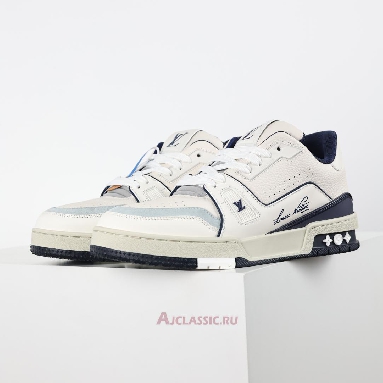 Buy Louis Vuitton LV Trainers Sneaker #54 Signature - White Marine White 1ABNIL-2 Quality Reps Replicas Shoes