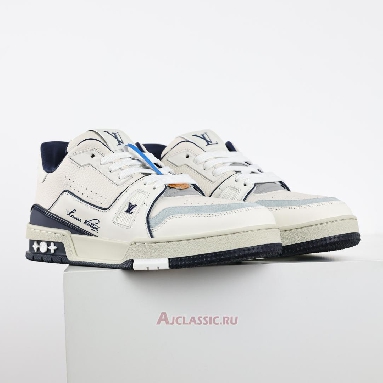 Buy Louis Vuitton LV Trainers Sneaker #54 Signature - White Marine White 1ABNIL-2 Quality Reps Replicas Shoes