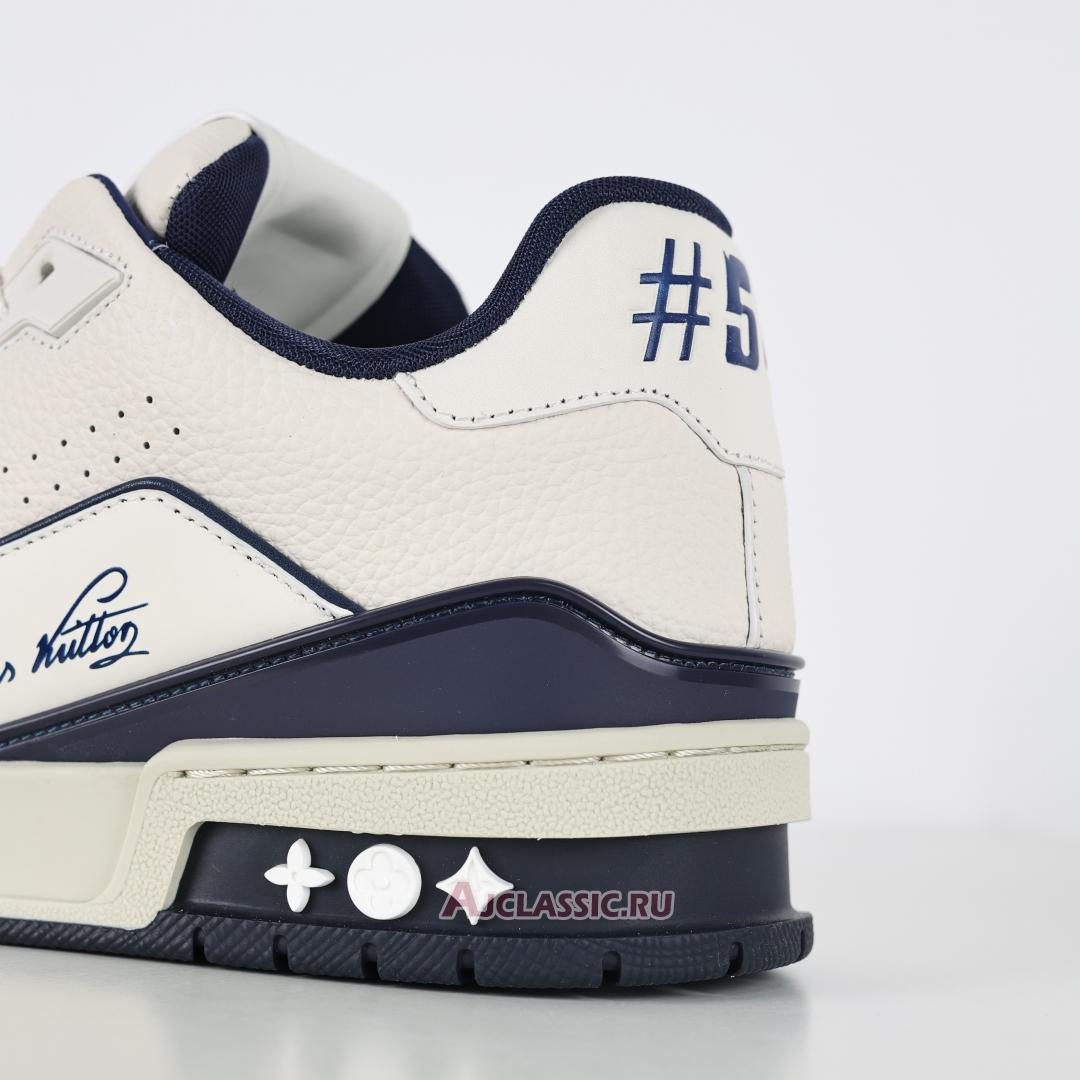 New Louis Vuitton LV Trainers Sneaker "#54 Signature - White Marine" 1ABNIL-2 Shoes