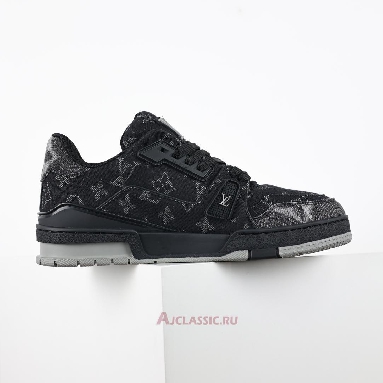 Buy Louis Vuitton LV Trainers Sneaker Black Monogram Denim Black 1AC4ZG Quality Reps Replicas Shoes