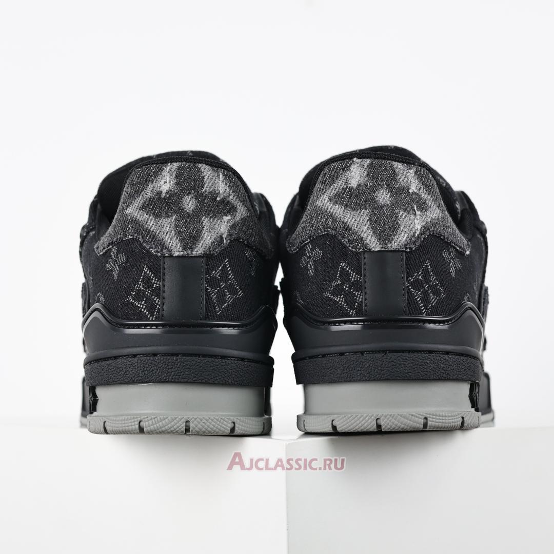 New Louis Vuitton LV Trainers Sneaker "Black Monogram Denim" 1AC4ZG Shoes