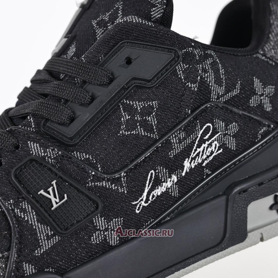 New Louis Vuitton LV Trainers Sneaker "Black Monogram Denim" 1AC4ZG Shoes
