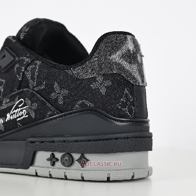 Buy Louis Vuitton LV Trainers Sneaker Black Monogram Denim Black 1AC4ZG Quality Reps Replicas Shoes