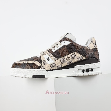 Buy Louis Vuitton LV Trainers Sneaker #54 Damier Ebene Multi Brown 1AAST7-2 Quality Reps Replicas Shoes