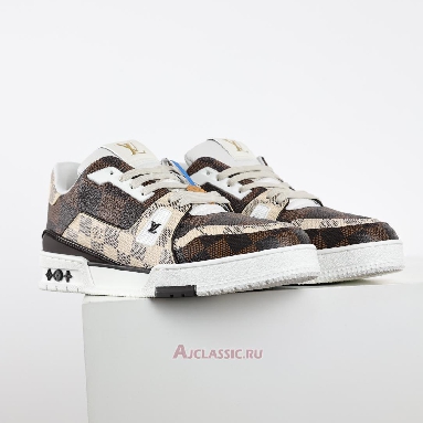 Buy Louis Vuitton LV Trainers Sneaker #54 Damier Ebene Multi Brown 1AAST7-2 Quality Reps Replicas Shoes