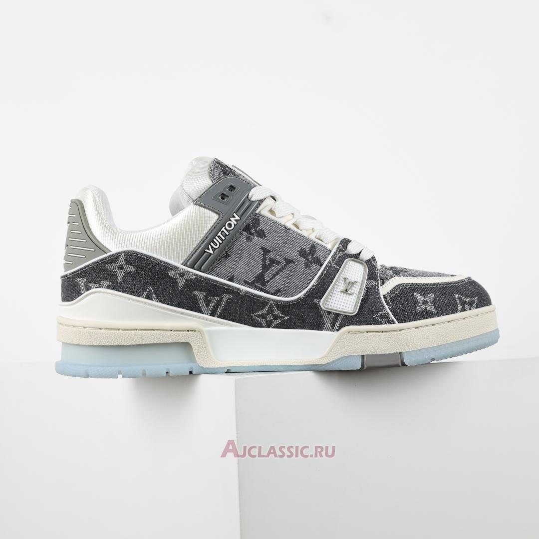 New Louis Vuitton LV Trainers Sneaker "Grey White Monogram Denim" 1ADHIO Shoes