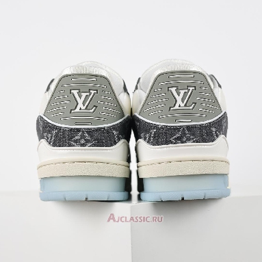 Buy Louis Vuitton LV Trainers Sneaker Grey White Monogram Denim Grey 1ADHIO Quality Reps Replicas Shoes