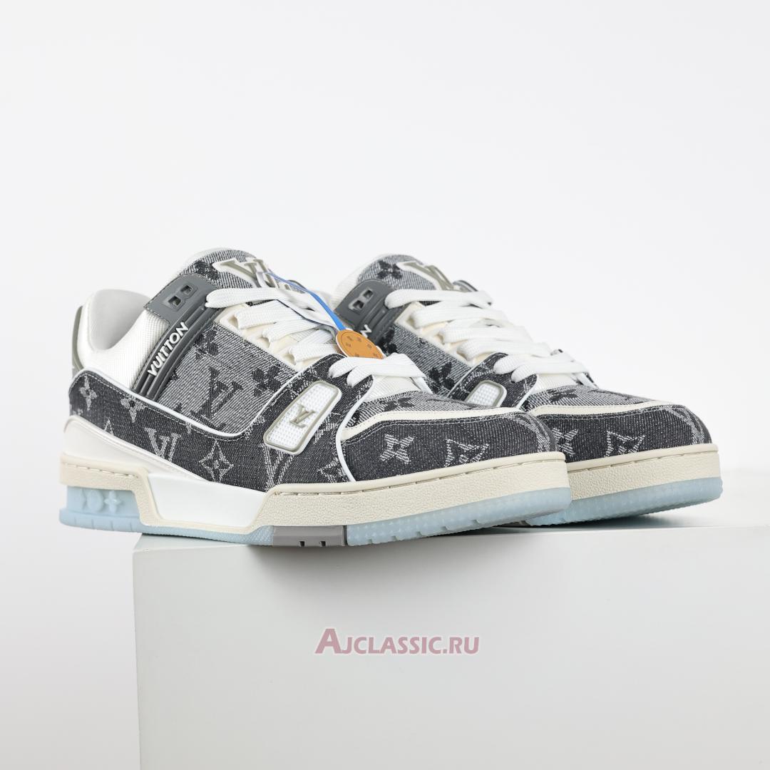 New Louis Vuitton LV Trainers Sneaker "Grey White Monogram Denim" 1ADHIO Shoes