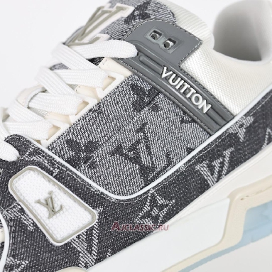 Buy Louis Vuitton LV Trainers Sneaker Grey White Monogram Denim Grey 1ADHIO Quality Reps Replicas Shoes