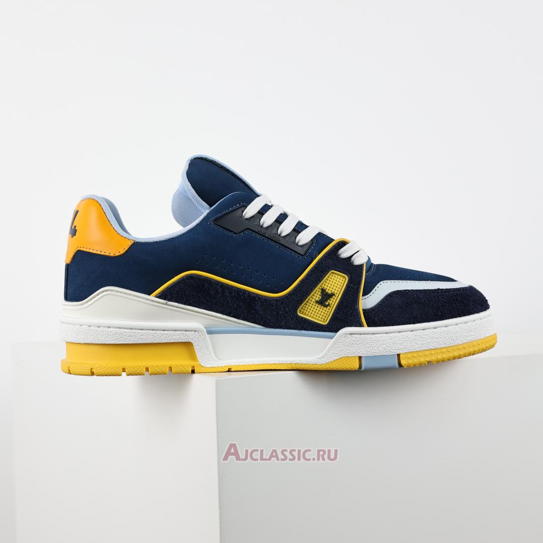 New Louis Vuitton LV Trainers Sneaker "Blue Hairy Suede" 1ADHUR Shoes