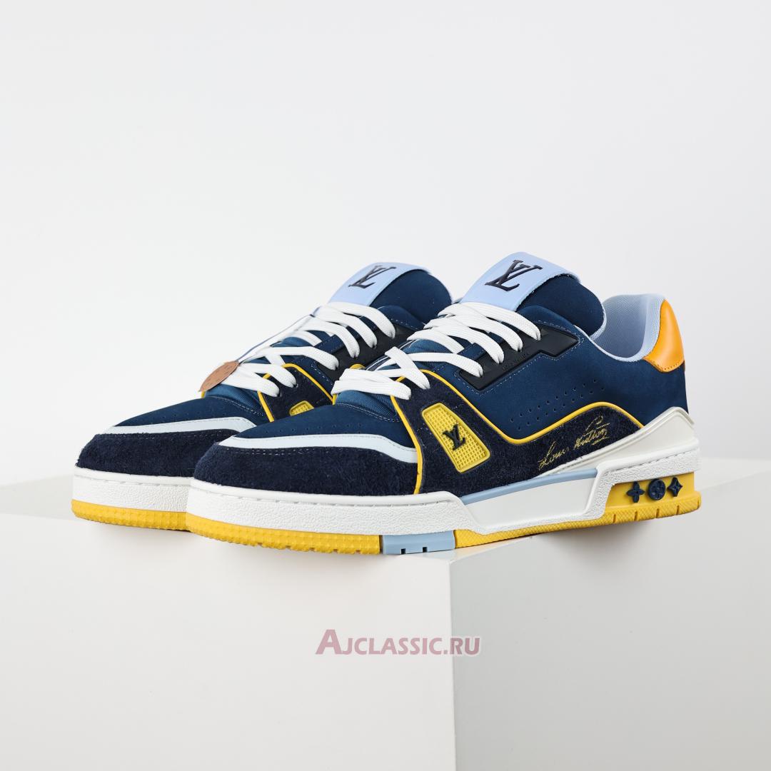 New Louis Vuitton LV Trainers Sneaker "Blue Hairy Suede" 1ADHUR Shoes