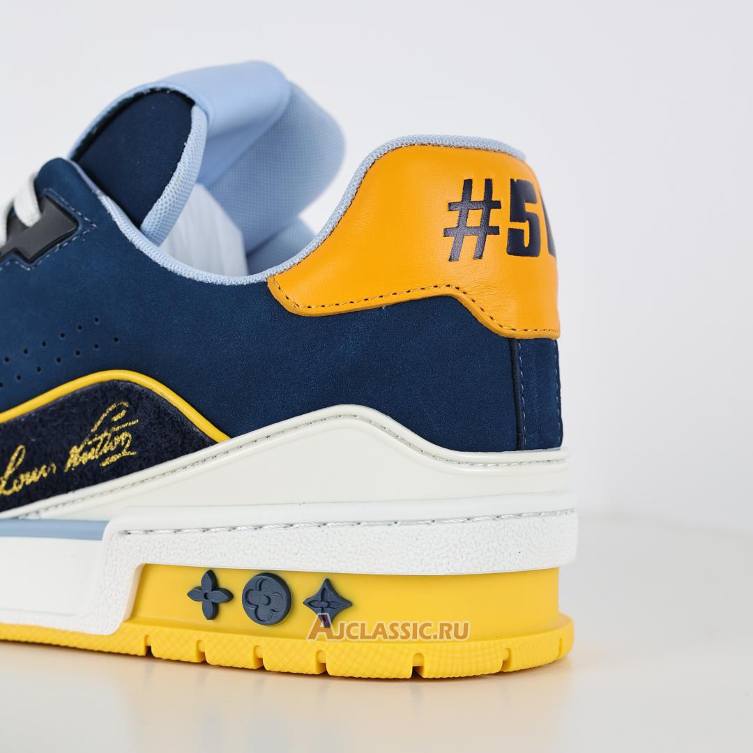 New Louis Vuitton LV Trainers Sneaker "Blue Hairy Suede" 1ADHUR Shoes