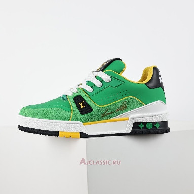 Buy Louis Vuitton LV Trainers Sneaker Green Hairy Suede Green 1ADHTN Quality Reps Replicas Shoes