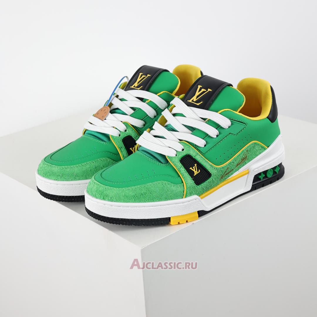New Louis Vuitton LV Trainers Sneaker "Green Hairy Suede" 1ADHTN Shoes