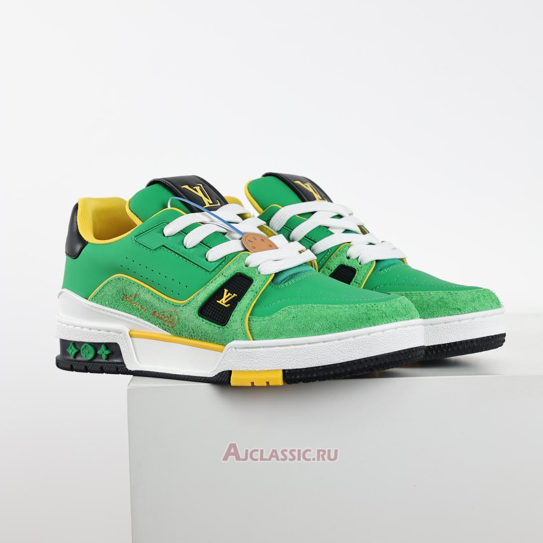New Louis Vuitton LV Trainers Sneaker "Green Hairy Suede" 1ADHTN Shoes