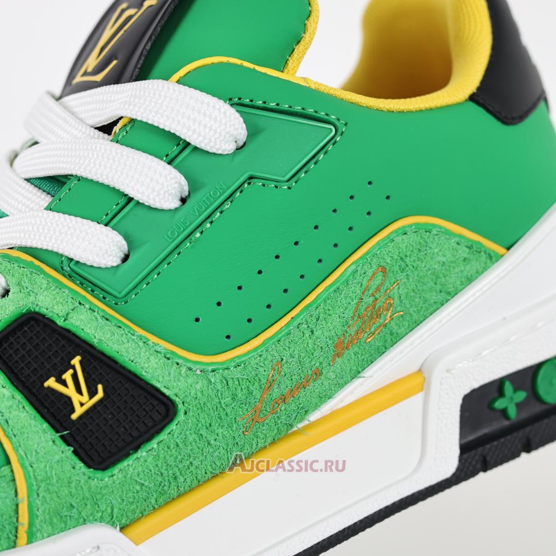 New Louis Vuitton LV Trainers Sneaker "Green Hairy Suede" 1ADHTN Shoes