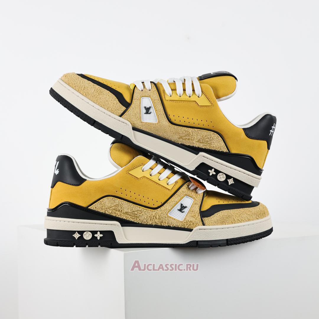 New Louis Vuitton LV Trainers Sneaker "Yellow Hairy Suede" 1ADHVB Shoes