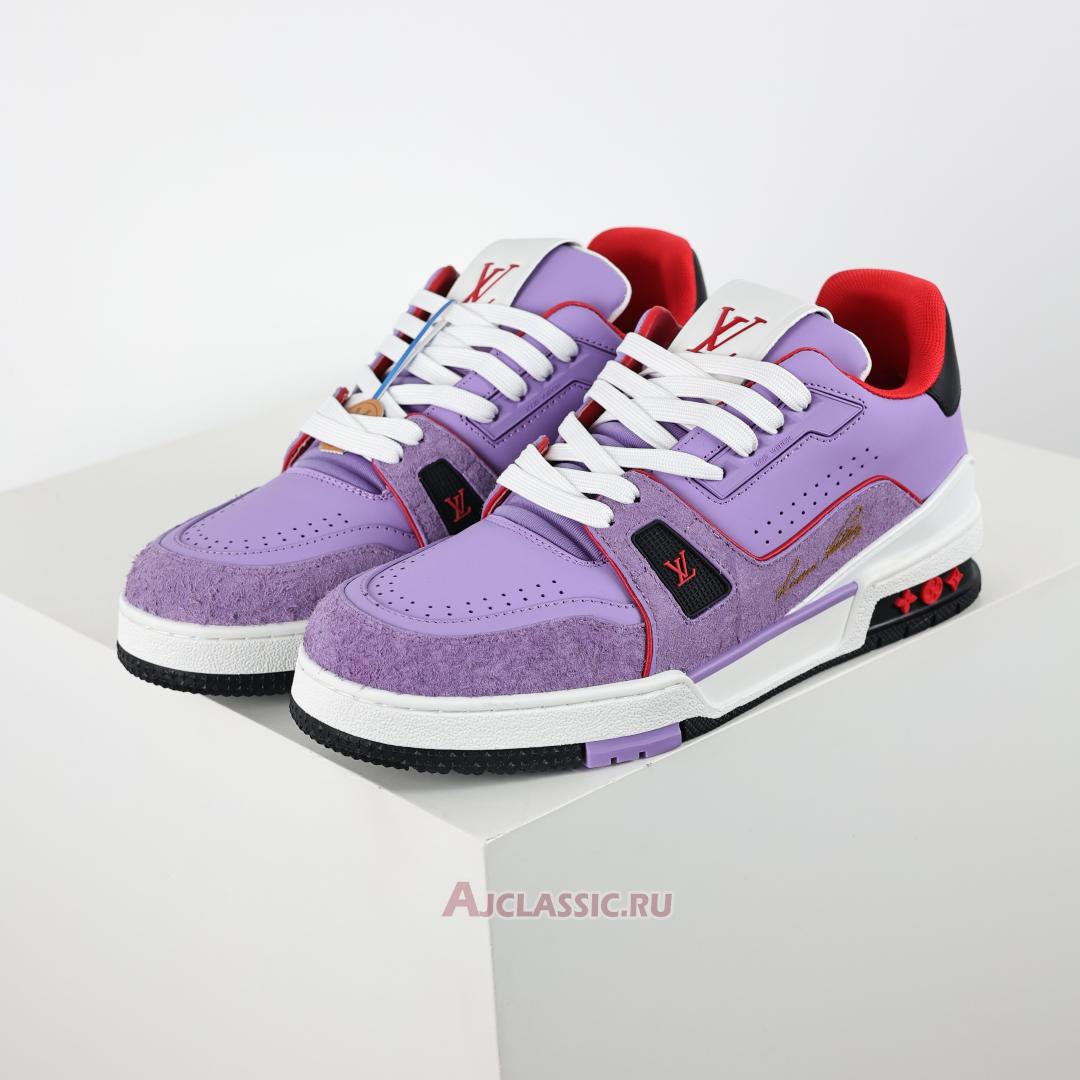 New Louis Vuitton LV Trainers Sneaker "Purple Hairy Suede" 1ADHU7 Shoes