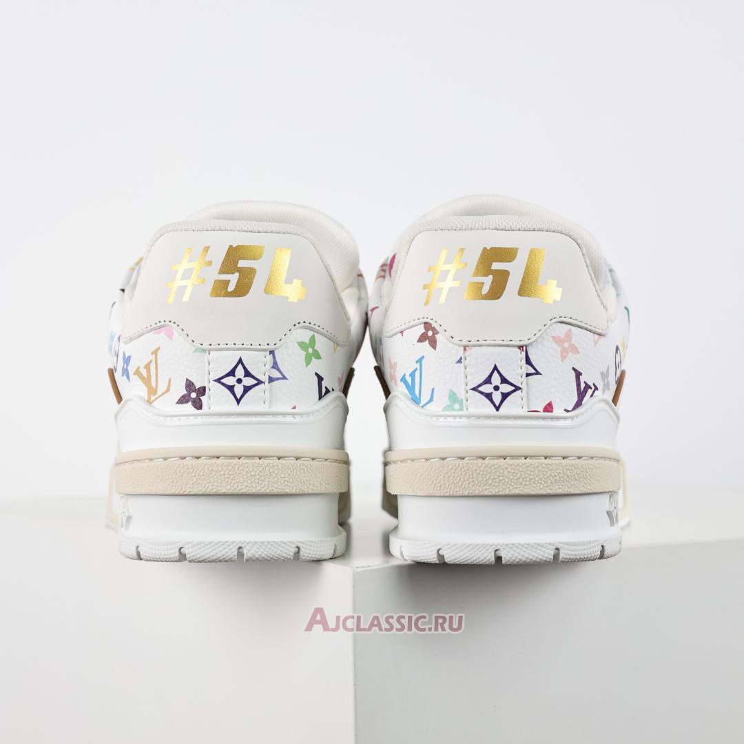 New Takashi Murakami x Louis Vuitton LV Trainers Sneaker "White Multicolored" 1AGZDF Shoes