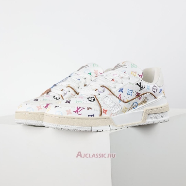 Buy Takashi Murakami x Louis Vuitton LV Trainers Sneaker White Multicolored White 1AGZDF Quality Reps Replicas Shoes